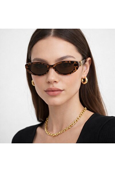 mirvia Women's Leopard Pattern Sunglasses Cat Eye Thin Frame Uv400 Retro Styl...