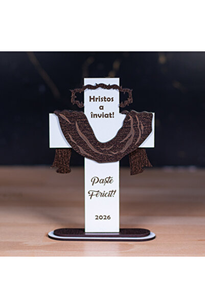 Creators of Crafts Decorative Cross - Christ Is Risen, Happy Easter! 10 X 15 Cm