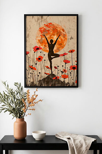 huhuli Αφηρημένη ζωγραφική με φυσικό ξύλινο πλαίσιο I Huhu1256