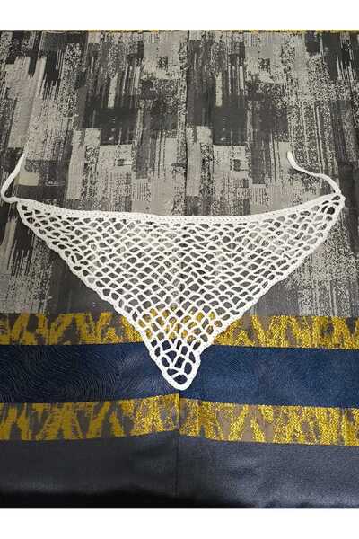 Momsada باندانا منسوجة يدويًا باللون الأبيض من ماركة مومز آدا، إكسسوار