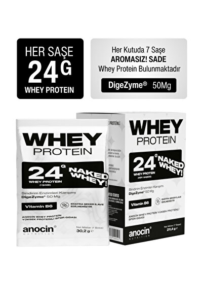 anocin Whey Protein SADE (Aromasız) 24g ProTein Saşe 7’li Paket DigeZyme® Enz...
