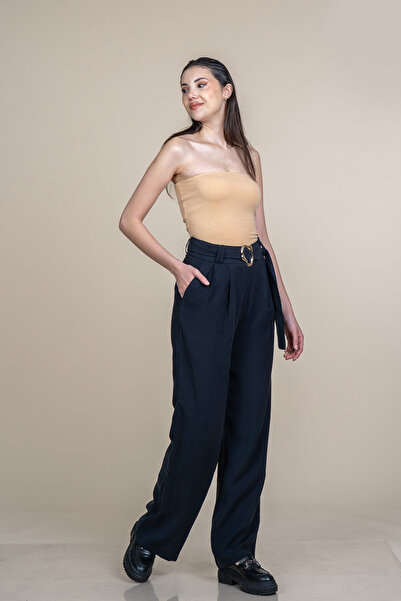 MissVina Παντελόνι Palazzo Modal με ζώνη στη μέση 30372