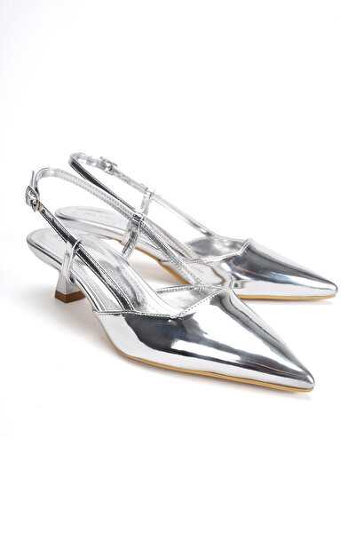 Melvoria Pointed Toe Low Heeled Patent Leather Women's Evening Dress Shoes