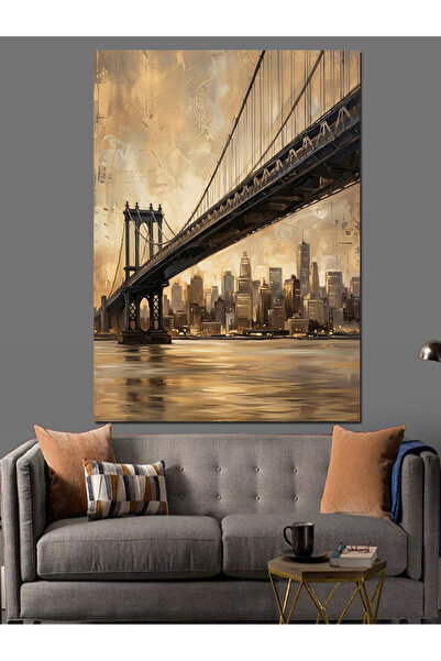 Artmeg Podul Brooklyn New York Peisaj Tablou decorativ din pânză - Tablou din...