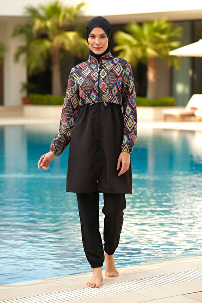 SEBOTEKS Costum de baie cu uscare rapidă din țesătură tip parașută, mărime ma...