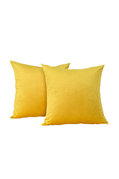 Five Store Set of 2 decorative velvet cushion covers with zipper, 50x50 cm, M...