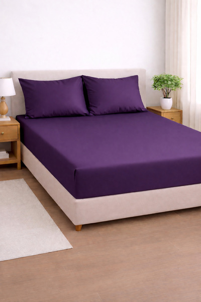 NazeninHome قماش ساتان 100% قطن 210 TC |   طقم ملاءات سرير مطاطية مكون من 82 ...