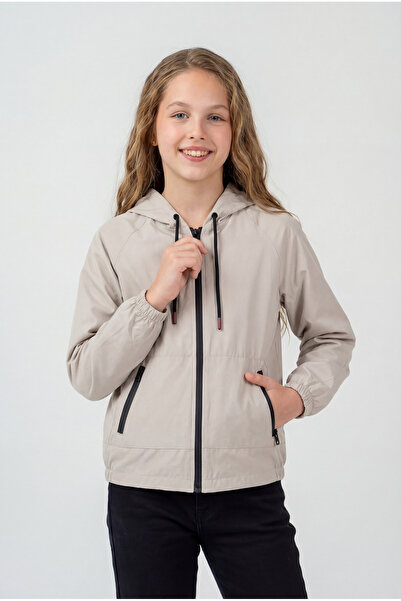 Gizrain معطف واق من المطر والرياح للفتيات مبطن بالحجر ومقاوم للماء والرياح مع...