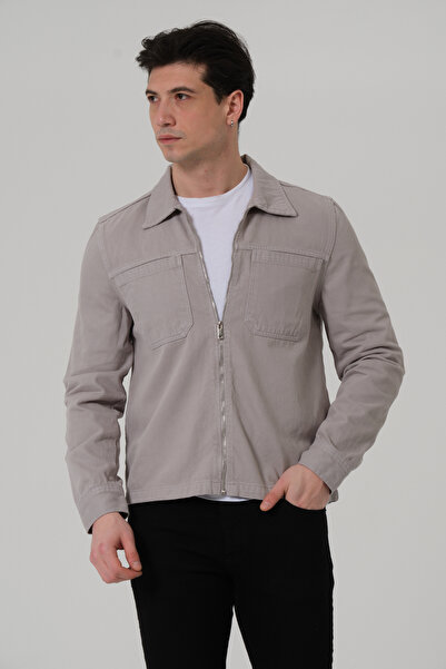 PIQUE Men's shirt zipper closure men's shirt