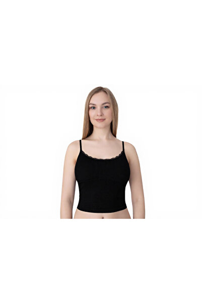CANSUR Economical 2-Pack and 4-Pack Women's Lace Ribbed Cotton Crop Tank Tops...