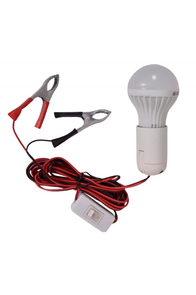 CED AUTO TRADE Lampa cu LED, 12V, 9W, cu clesti pentru baterie, cu buton ON /...