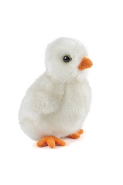Keycraft Jucărie din pluș - Puișor alb pufos, 12 cm
