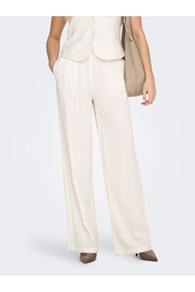 ONLY Hose ONLGOA Gerade geschnitten Leinen Hose