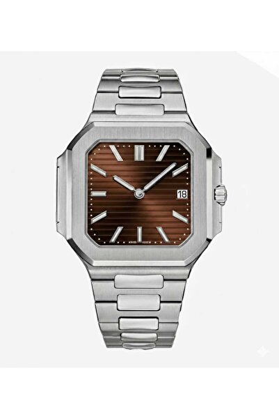 Supleon Steel Cord Square Calendar Men's Wristwatch