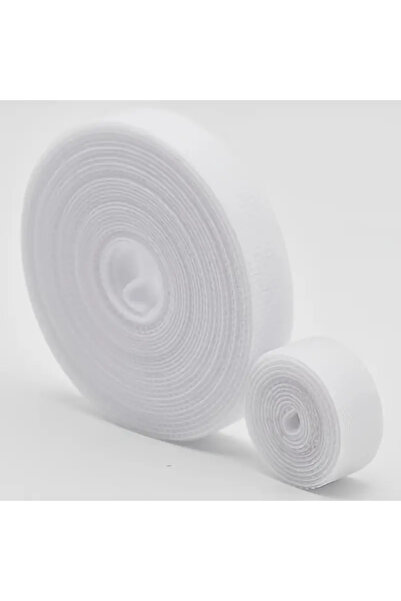 MaffStuff Bandă Velcro Organizare Cabluri Alb 1cm x 5m