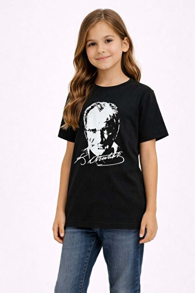 ModaPlaza Παιδικό κοντομάνικο μπλουζάκι με στάμπα Ατατούρκ