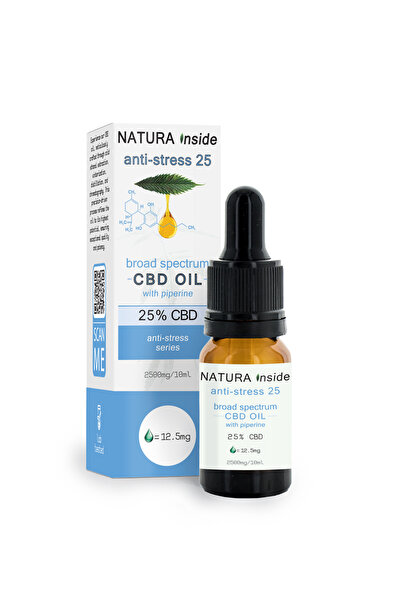 NATURA INSIDE Έλαιο κάνναβης – 25%, με Πιπερίνη, 10ml