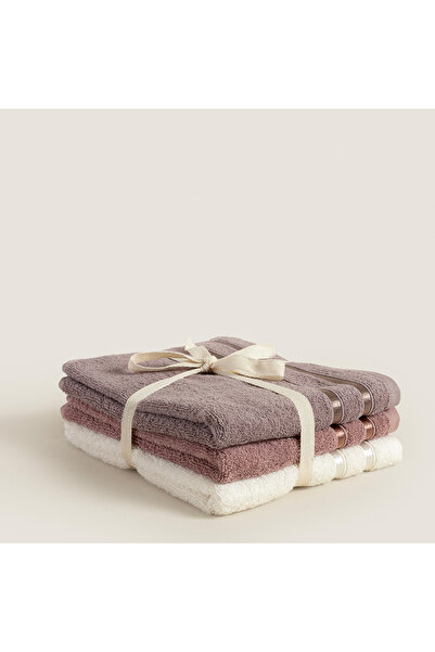 Chakra Set șic de 3 prosoape de față, 100% bumbac, 50x80 cm