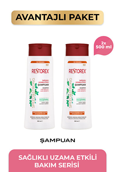 Restorex Speed Strong Kuru ve Normal Saçlar İçin Bakım Şampuanı 2 x 500 ml - ...