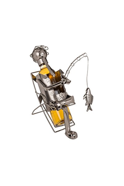 Out of The Blue KG Suport pentru sticlă din metal – figurină Pescar