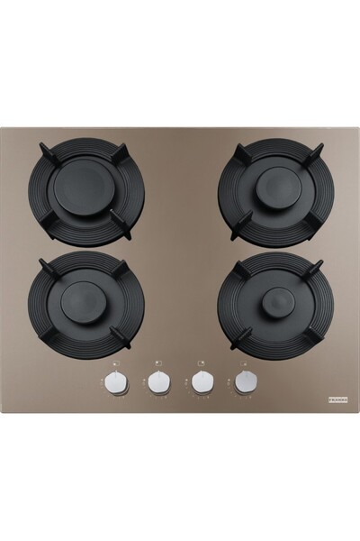 Franke Gas Hob Maris Free FHMF 604 4G C, Oyster, Glass, 4 Burners, Cast Iron ...