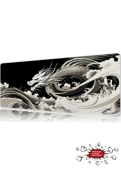 urzuva Ivory Tempest Gaming Oyuncu XL Mouse Pad Mousepad 90X40 cm 4MM Dikişli...