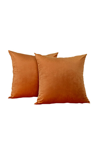 Five Store Set of 2 decorative velvet cushion covers with zipper, 50x50 cm, M...