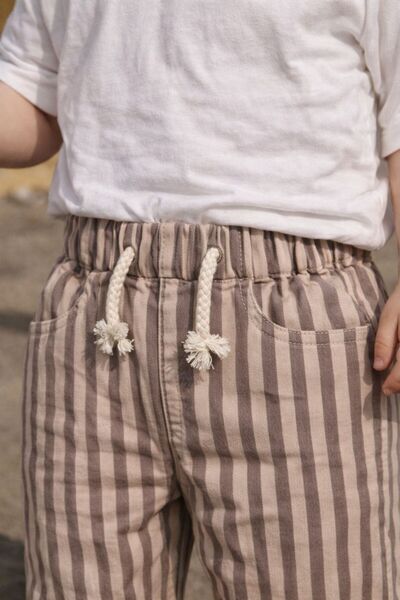 Dadamama Unisex Baby&Child Cotton Raw Denim Pants with Striped Print + Diaper Bag