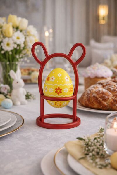 fromro Suport metalic pentru ouă de Paște, Iepuraș - Design premium și adorabil