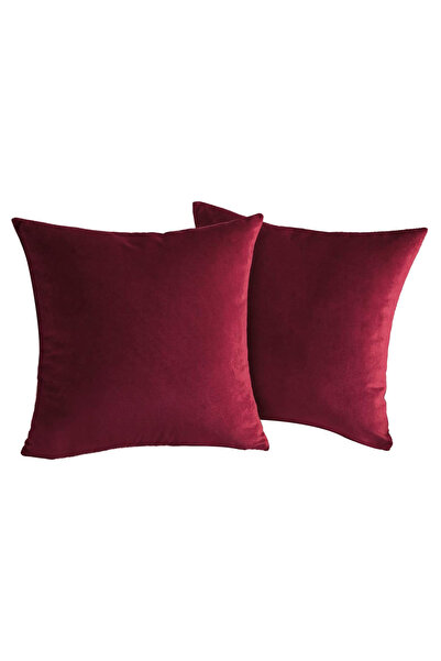 Five Store Set of 2 decorative velvet cushion covers with zipper, 50x50 cm, M...