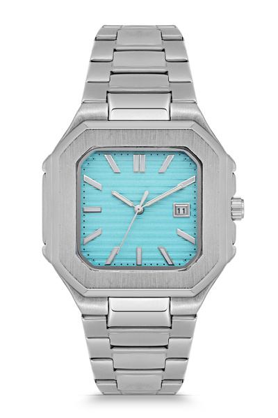 Supleon Steel Cord Square Calendar Men's Wristwatch