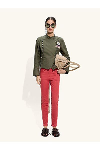 PARFOIS Kadın %100 Pamuk Düğmeli Ceket