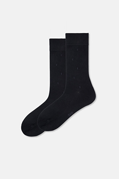 Dagi Men's Wide Ribbed Bamboo Classic Socks
