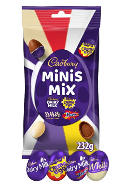 Cadbury Minis Mix Daıry Milk, White, Cream Egg , Daim 4 Ayrı Çeşit Bir Arada ...