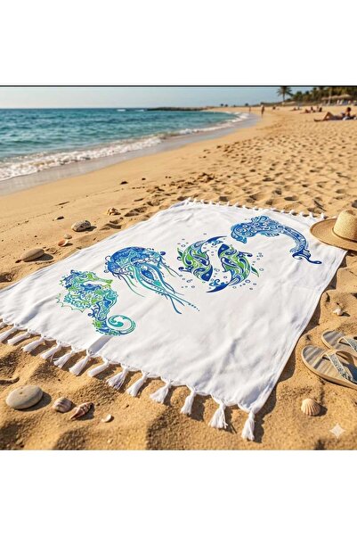 EVX Βισκόζη Μπαμπού Πεστεμάλ, Πετσέτα Παραλίας, Σάλι, Παρεό, Διακοσμητικό Ριχ...