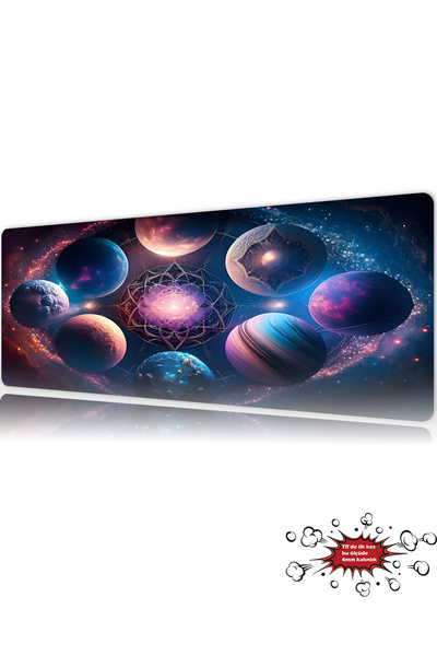 urzuva Cosmic Alignment Gaming Oyuncu XL Mouse Pad Mousepad 90X40 cm 3Mm Diki...
