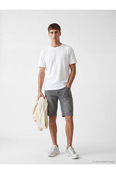 LC Waikiki Slim Fit Men's Jean Shorts from Uzg Store for Style Enthusiasts