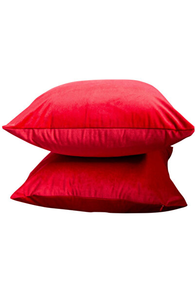 Five Store Set of 2 decorative velvet cushion covers with zipper, 50x70 cm, M...