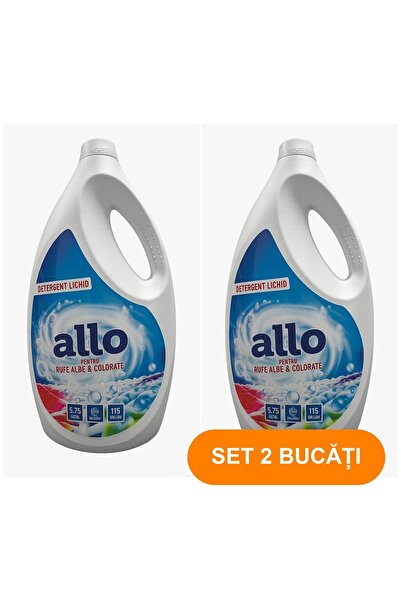 Allo SET 2 BUCĂȚI - Detergent lichid de rufe pentru țesături albe și colorate...