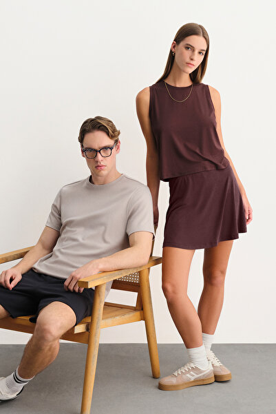 Dagi Basic Modal Mixed Short Skirt