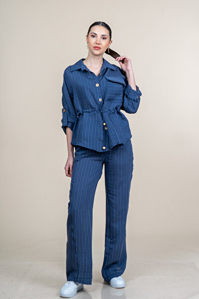 MissVina Waist Drawstring Detailed Shirt and Waist Elasticated Sports Trouser...