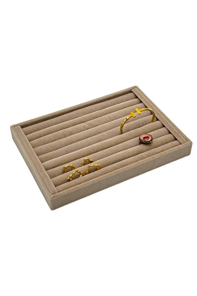 Empressco Μικρή βάση στήριξης δαχτυλιδιών σε σχήμα ρολού, μπεζ, κομψό και χρή...