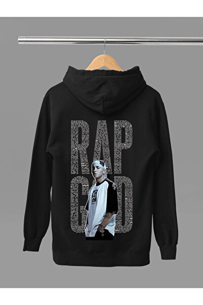 MAGORS Φούτερ ράπερ με κουκούλα, με στάμπα EMINEM, βαμβακερό, μακρυμάνικο, τρ...