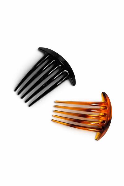 New Obsessions Acetate French Bun Comb Set 2 Pieces