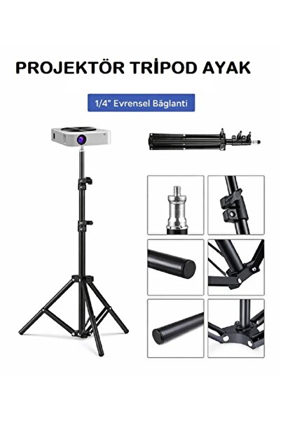 Corsair Taşınabilir 2.10mt Projeksiyon Cihazları ve Selfie Led Işık Kullanım ...