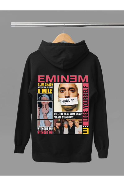 MAGORS Φούτερ ράπερ με κουκούλα, με στάμπα EMINEM, βαμβακερό, μακρυμάνικο, τρ...