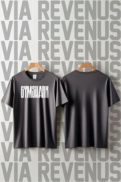 Vordevia Μπλουζάκι Unisex με στάμπα γραμμάτων γυμναστικής, με λαιμόκοψη ποδηλ...