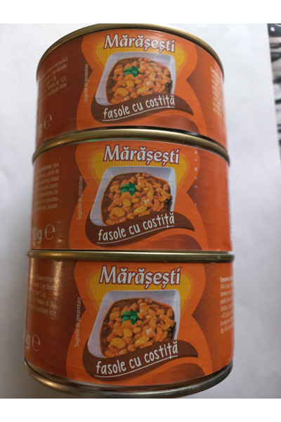 Mara Romanian food-Beans with ribs 300 g X 3 Bc