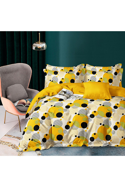 Five Store SUPER double bed linen, Kotka, mercerized cotton, multicolor, 4 pi...