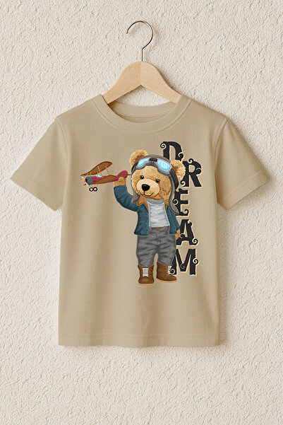 MYADA Tricou premium din bumbac 100% imprimat cu model de avion de vis 23517